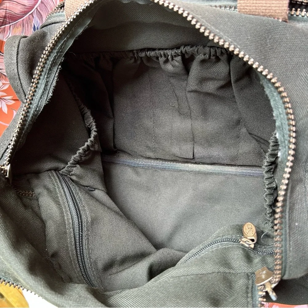 Vintage Dakota Dark Green Canvas & Brown Leather Messenger Bag